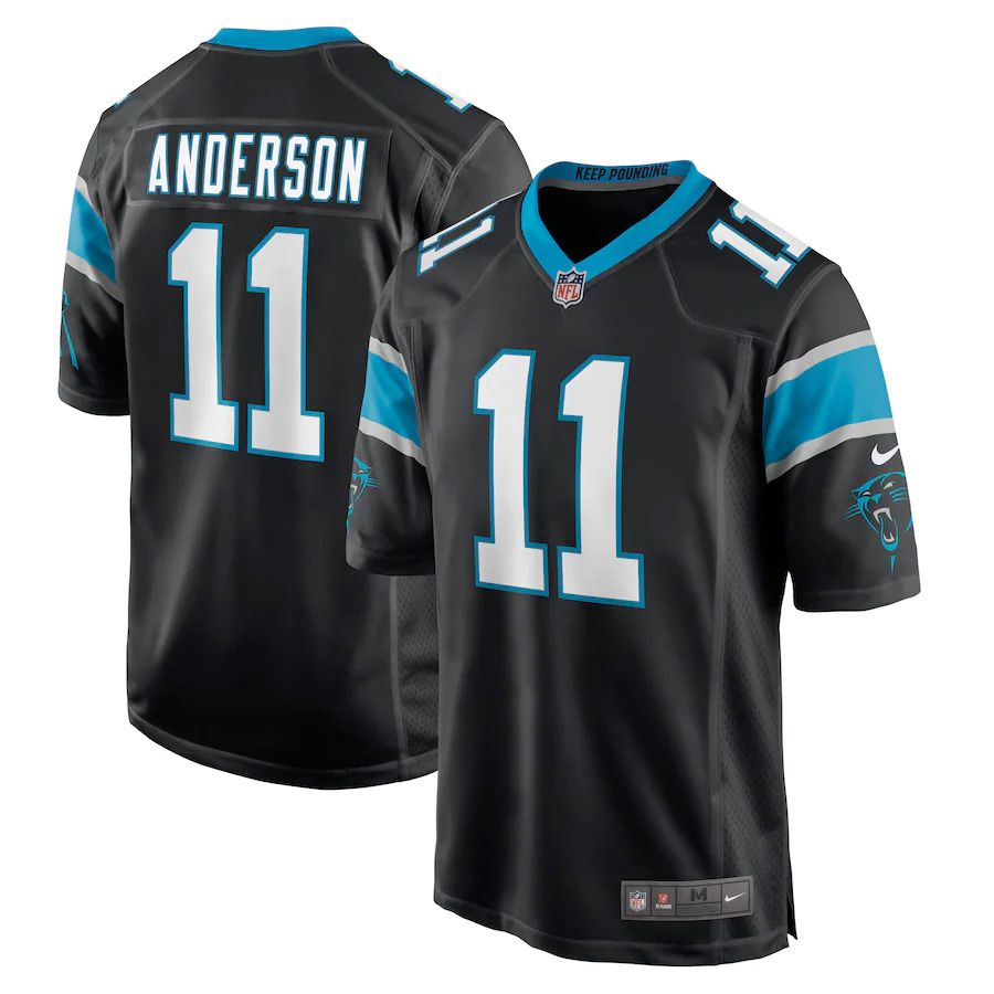 Men Carolina Panthers 11 Robby Anderson Nike Black Game NFL Jersey